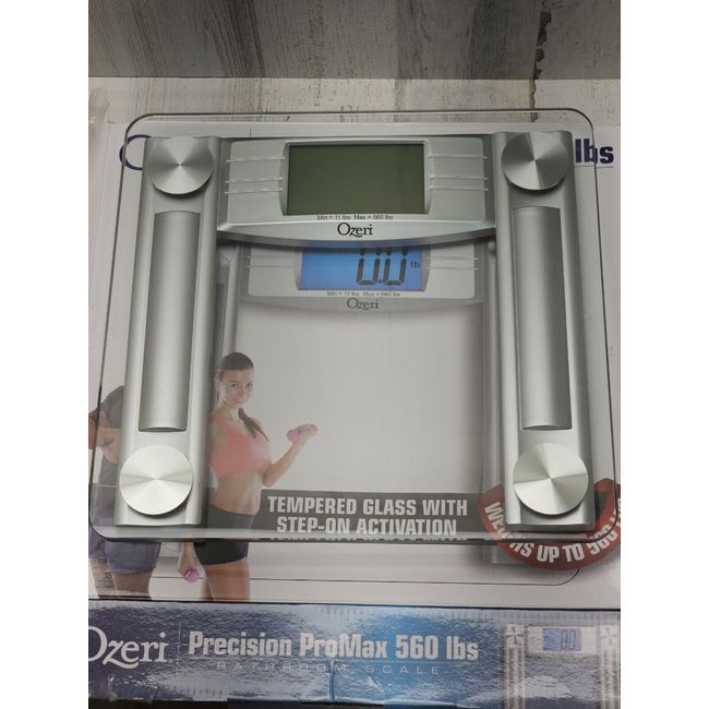 Ozeri ProMax 560 lbs / 255 kg Bath Scale, with 0.1 lbs / 0.05 kg