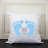 Baby Cushion Cover - Feet (Blue)