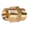 Auveco # 319 Brass Hex Nipple 3/8" Threads A 3/8" Threads B. Qty 5.