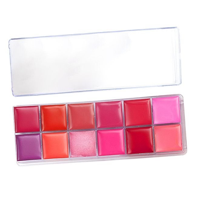 Lip Palette 12 Colors Lipstick Palette Shimmer and Matte Long Lasting Moisturizing Lip Gloss Teen Birthday Gift Contouring