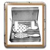 3dRose lsp_38213_2 Brush and Comb Set with Gold Frame Double Toggle Switch