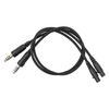HEARFALCOM Tactical Headset Accessory Dual Channel Cable Wire Adapter Compatible with TAC700 Headset (Dual Pass Cable BK)