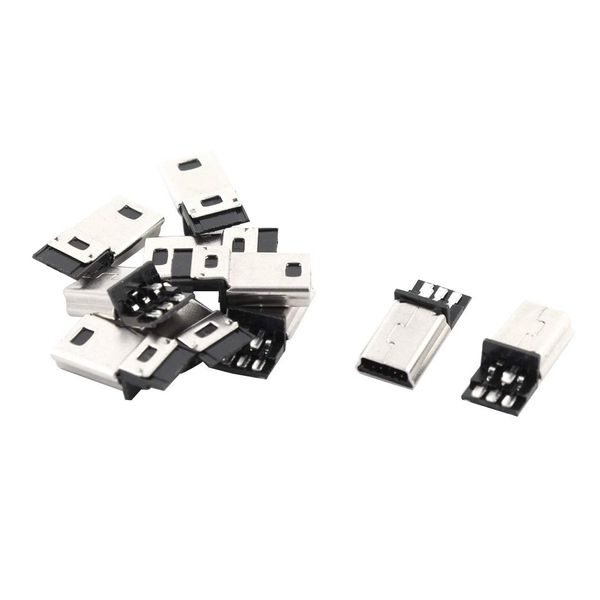 uxcell Mini USB B Type Male Connector 5 Pin Solder Plug Adapter Replacement Part