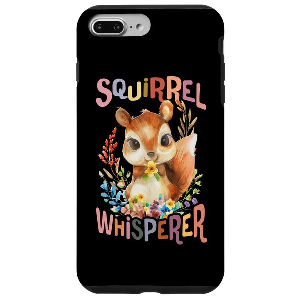 Baby Eichhörnchen mit Blumen süße Hasen Squirrel Flüsterer Hülle für iPhone 7 Plus/8 Plus