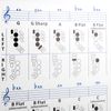 Saxophone Fingering Chart Poster Basics Guide Exercise Comparison Table Standard Note Range Portable Coated Paper for Beginners