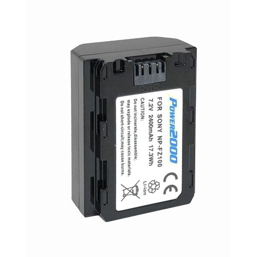 Power 2000 NP-FZ100 7.2V 2400mAh Rechargeable Lithium-Ion Battery for Sony