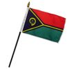 Vanuatu 4"x6" Desk Stick Flag (No Base) (1 Flag)