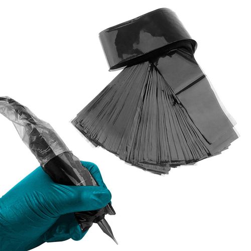 Pack of 100 Tattoo Cord Covers, JimKing Disposable Tattoo Clip Cord Sleeves Cover Bags, Plastic Tattoo Machine Accessories for Tattoo Machine Pen