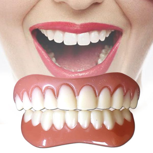 Dentures, upper and lower jaw cosmetic dentures, false teeth, cover imperfect teeth and repair a confident smile