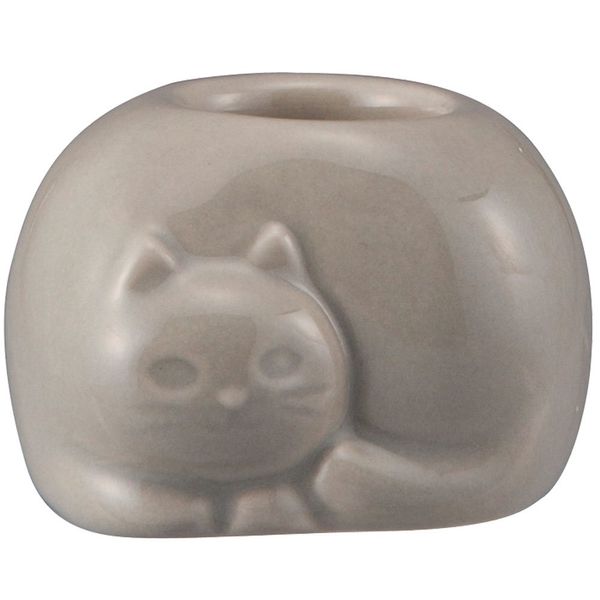 MG – 13626/DECOLE/Tooth Brush Stand] Toothbrush Stand Cat (Gray)/Decor/Figurine/Miniature/Figure/, sanitary/, Small/Gift/Present