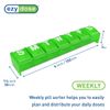 Ezy Dose Weekly 7-Day Pill Organizer Planner Rounded Base for Easy Pill Removal