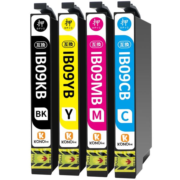 KONOink Epson IB09 Ink IB09 (Calculator) IB09CL4B Compatible Ink Cartridge, Compatible Models: PX-M730F, Compatible Ink, Set of 4 Colors, IB09KB, IB09CB, IB09MB, IB09YB, Instruction Manual Included