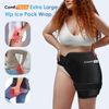 XL Hip Ice Pack Wrap Reusable Cold Application Brace with Extra Large Gel Pad &