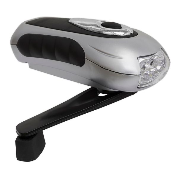 Sealey AK3305 3 LED Wind-Up Rechargeable Torch, Silver