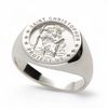 LoveSilver - Personalised Sterling Silver Mens St Christopher Ring In Gift Box - Size S