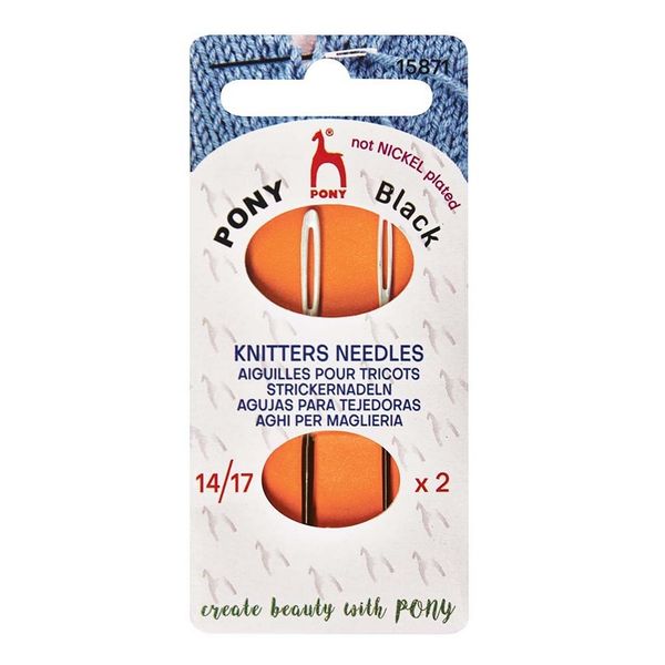 Pony Black Knitters Needles, No. 14-17