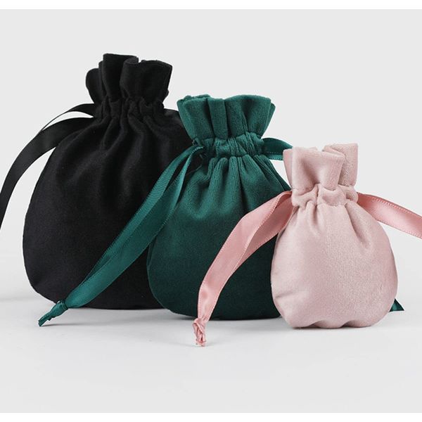 6Pcs Schmucksäckchen Samt Säckchen Geschenkbeutel mit Kordelzug aus Samt Mini Storage Bags Jewelry Pouches DIY Süßigkeiten Geschenk Bags Für Schmuck Geschenk Party Jewelry Bags