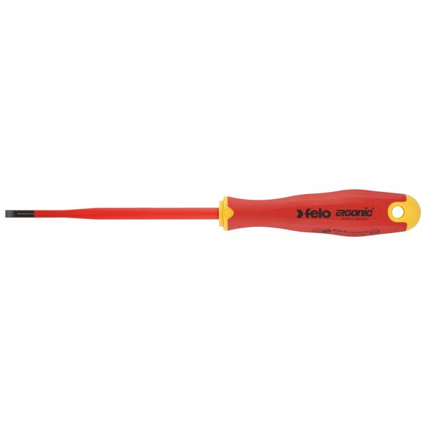 Felo 0715762645 Slotted 1/4" E-Slim Insulated Screwdriver with Length 5"