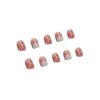 24 Pcs Removable Solid Color Nail Tips, Solid Color Nail Tips, Small White Flowers