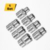 sourcing map 7pcs E-Torx Socket 3/8" Drive E8-E18 External Torx Deep Socket CR-V 6 Point Spline Socket Star Female Bit Socket for Auto Repairs Home Maintenance DIY Hand-Making 1.1" Length