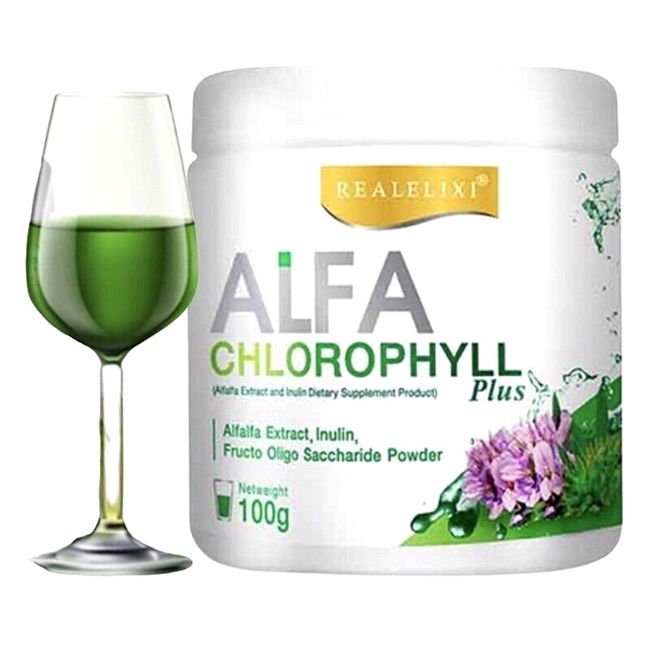 Chlorophyll Plus Alfa Fiber Drink Super Detox Toxins Blood Flush Aura Skin 100 g