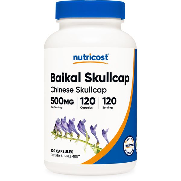 Nutricost Baikal Skullcap 500mg, 120 Vegetarian Capsules - Non-GMO, Gluten Free