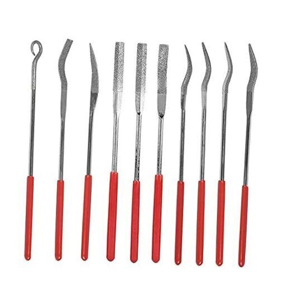 10Pcs Mini Diamond Needle File Set Jewelers Hand Files Tool Kit for 3*140mm(A)