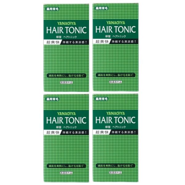 x 4 bottles set Shipping included Yanagiya Honten Yanagiya Hair Tonic 240ml Refreshing medicinal hair tonic Medicinal hair growth (scalp hair loss prevention) Loved for 50 years. Yanagiya Hair Tonic is a quasi-drug. (4903018113235)