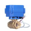 Electric Ball Valve, DC12V, DN15, 3-Wire Control, Thread, Brass, IP67 Protection