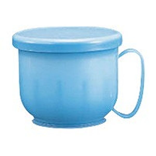 Denture cleaning and storage container, refreshing blue points x10