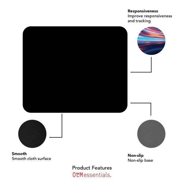 Mouse Pad, Fabric, Saint Joseph's University Standard/Classic Black