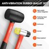 ValueMax Rubber Mallet 16oz Fiberglass Handle With Soft Grip Solid Head 2 Piece