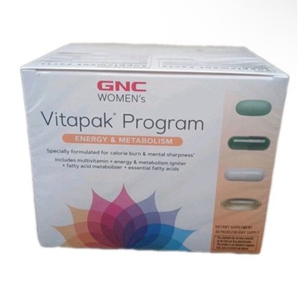 GNC Women's Vitapak Program Energy & Metabolism 30 Pack 3/25 Sealed Box