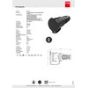 Schuko PCE TAURUS2 Solid Rubber Plug and Coupling Set IP54 Black