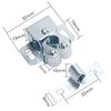5Pcs Double Roller Door Stoppers Damper Buffer Wardrobe Hardware Home Tools Brushed Steel