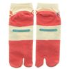 Maeda Dyeing 102729 Women's Sneaker-Length Tabi Socks, Zori Flower Pattern