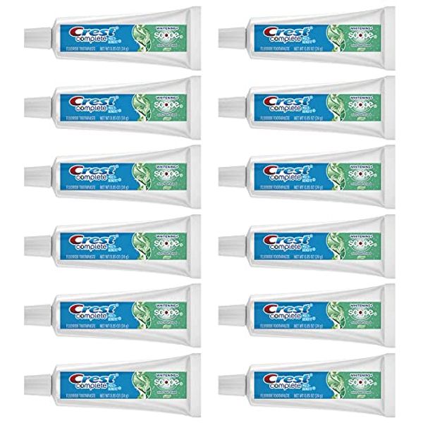 Crest Complete Whitening Scope Minty Toothpaste, Travel Size 0.85 Oz, (24g) - Pack of 12