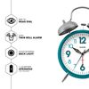Sharp SPC851 Twin Bell Alarm Clock, Teal
