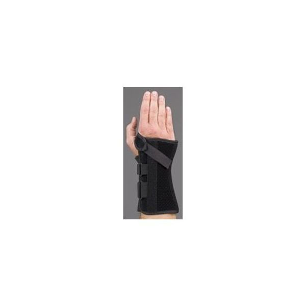 Med Spec V-Strap Wrist Support Brace, 8" Black, Small Left