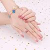 24 Pieces Nail Tips, False Nails, Dreamy, Half-dyed Gradient, Invited Glitter Nail