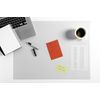 Durable Desk/Work Pad with Transparent Overlay, 15-5/8" x 21", Clear (711219)