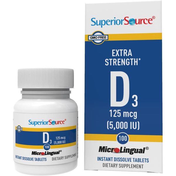 Superior Source Vitamin D3 5000 IU, Under The Tongue Quick Dissolve Sublingual