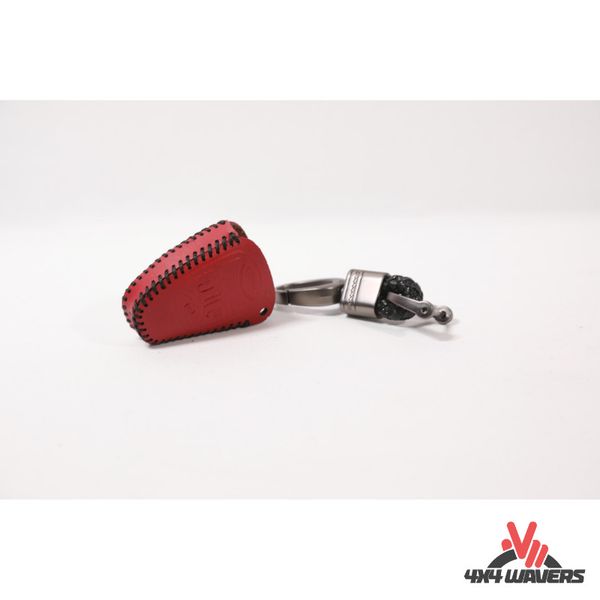 4x4wavers Key Leather Case with Luxurious Key Chain - Red - 2007/2018
