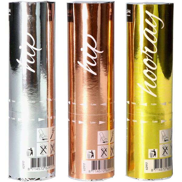 Folat Confetti Cannon Shimmer 3-Piece