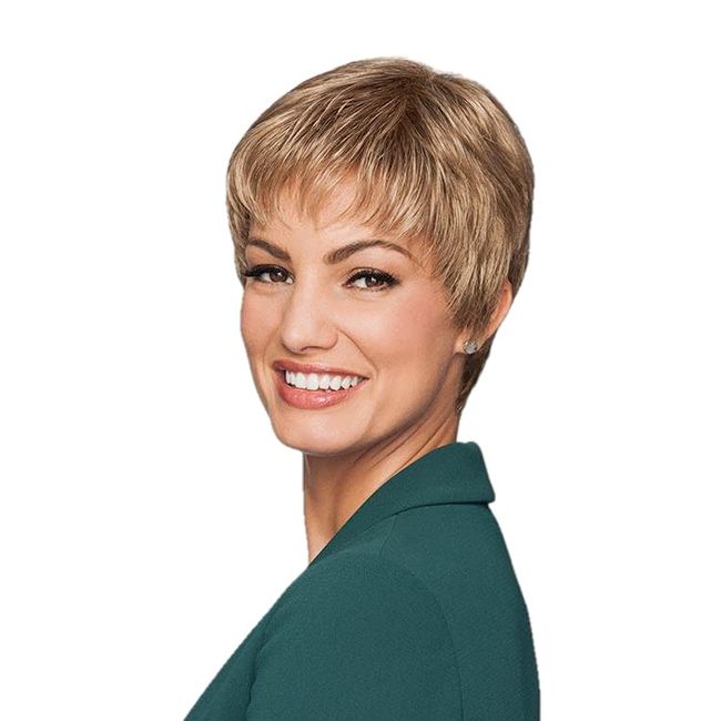 Gabor Pixie Perfect Short Slight Layered Lightweight Wig by Hairuwear, Petite Cap, GL44-51 Sugared Charcoal