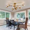 8 Light Sputnik Semi Flush Mount Ceiling Light Fixture Mid Century Modern Chande