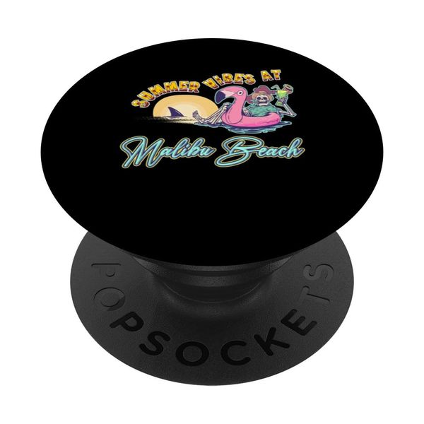 Summer Vibes At Malibu Beach Summer Beach Waves PopSockets Swappable PopGrip