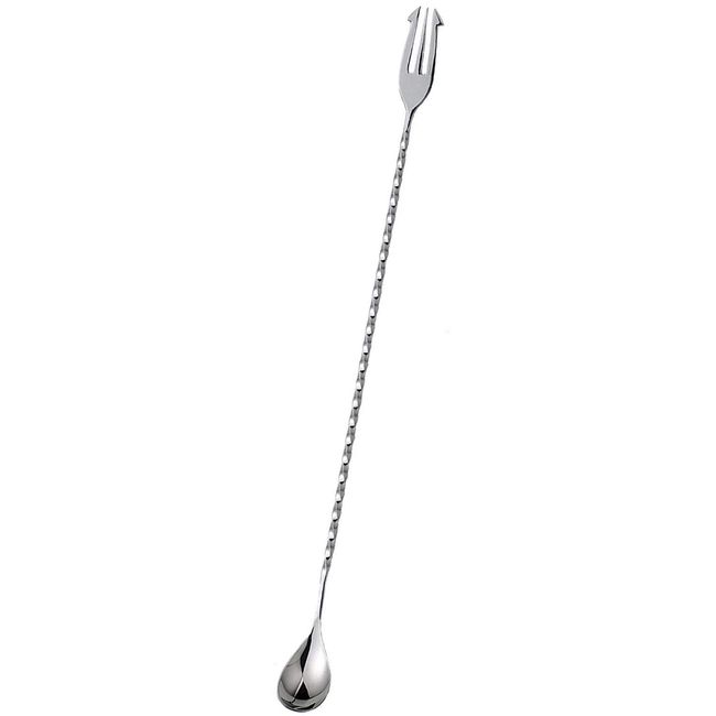 Nagao Tsubamesanjo MR-655 Professional Bar Spoon, 14.6 inches (37 cm), Left Handed, 18-8 Stainless Steel, Made in Japan