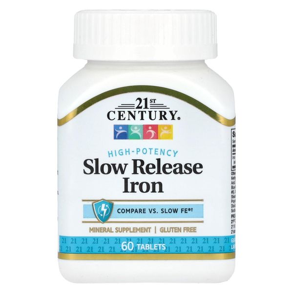 21st Century Slow Release Iron Tablets, 60 Count