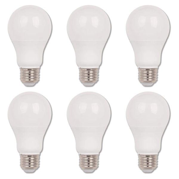 Westinghouse 5312720 5312700 9.5 (60 Watt Equivalent) Omni A19 Bright Energy Star LED Light Bulb, Medium Base, 6-Pack, 6 Count (Pack of 1), Warm White (3000 Kelvin)